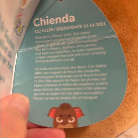 “ Chienda the Mastadon” 12” Squishmallow. - Picture 2 of 4